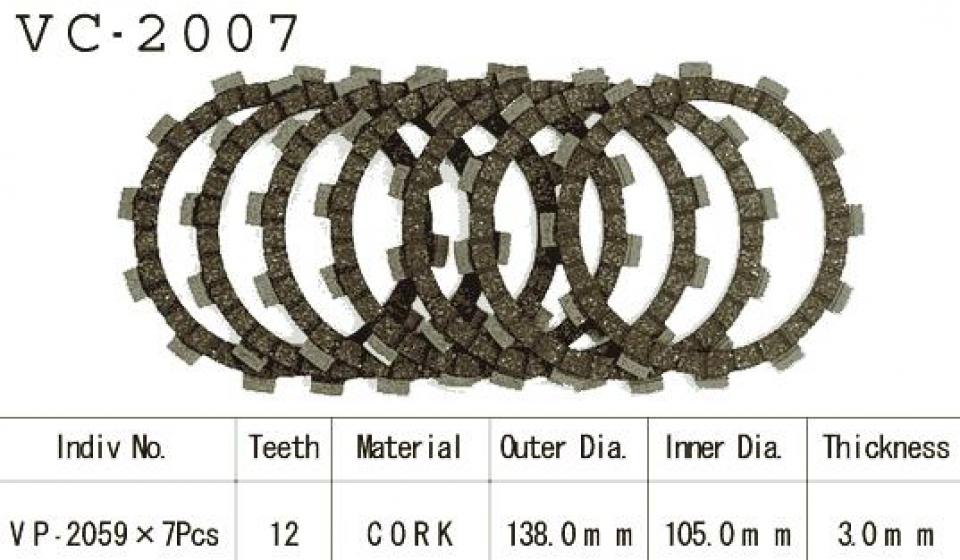 Disque d embrayage Kyoto pour Moto Yamaha 250 TZR 1987 à 1992 Neuf