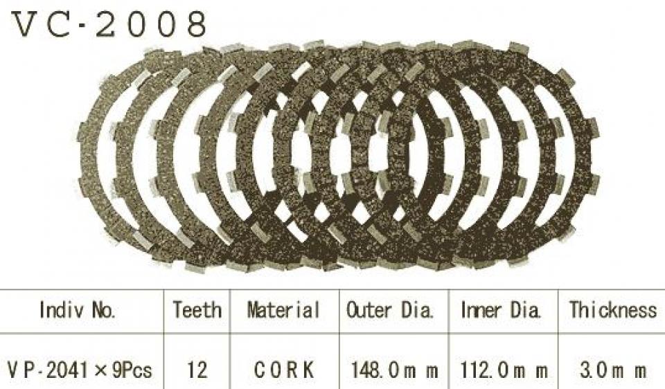 Disque d embrayage Kyoto pour Moto Yamaha 850 TRX 1996 à 1999 Neuf