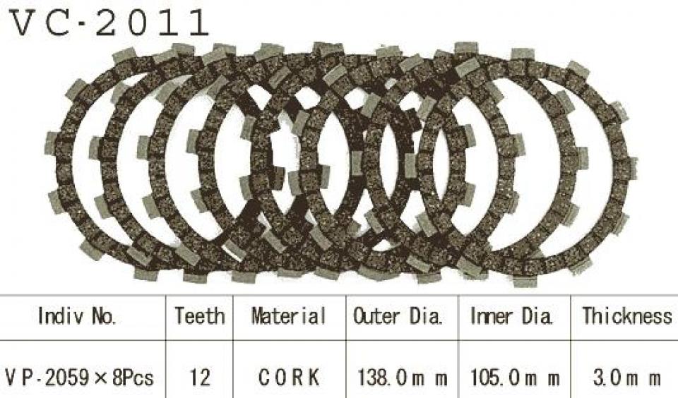 Disque d embrayage Kyoto pour Moto Yamaha 125 YZ 1993 à 2023 Neuf