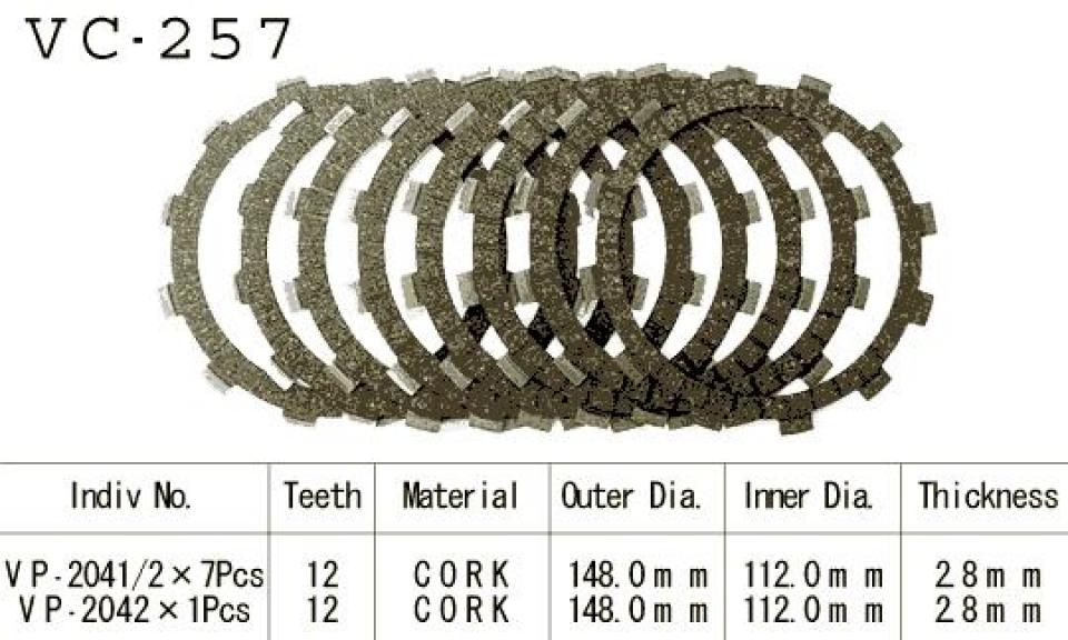 Disque d embrayage Kyoto pour Moto Yamaha 550 XT 1982 à 1983 Neuf