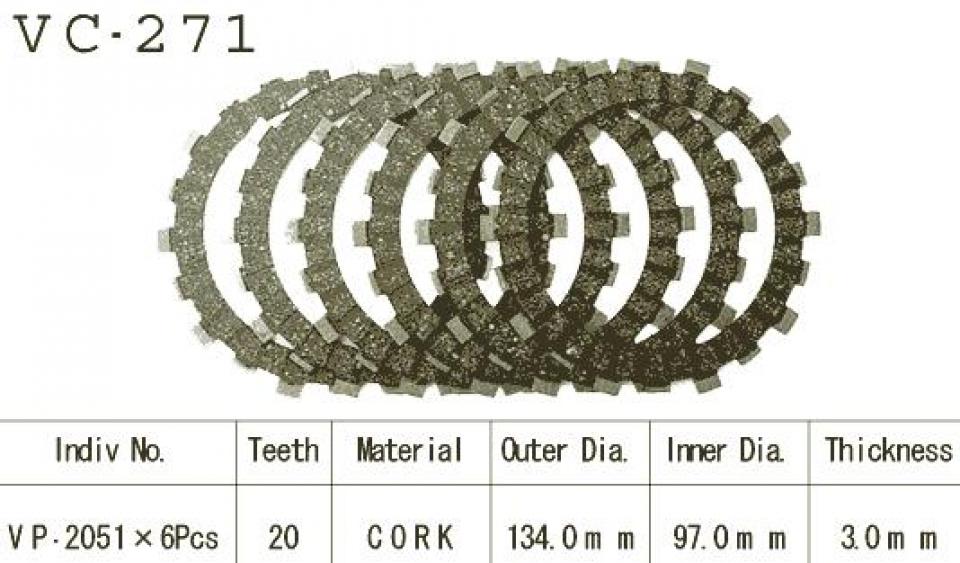 Disque d embrayage Kyoto pour Moto Yamaha 125 YZ 1982 Neuf