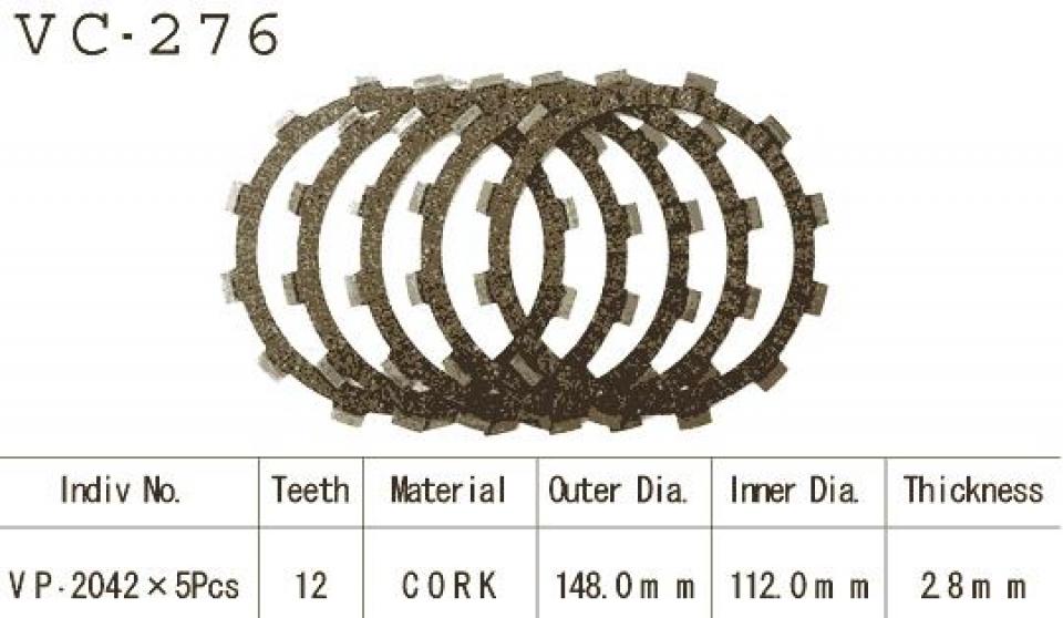 Disque d embrayage Kyoto pour Moto Yamaha 250 Sr Se 1980 à 1983 Neuf