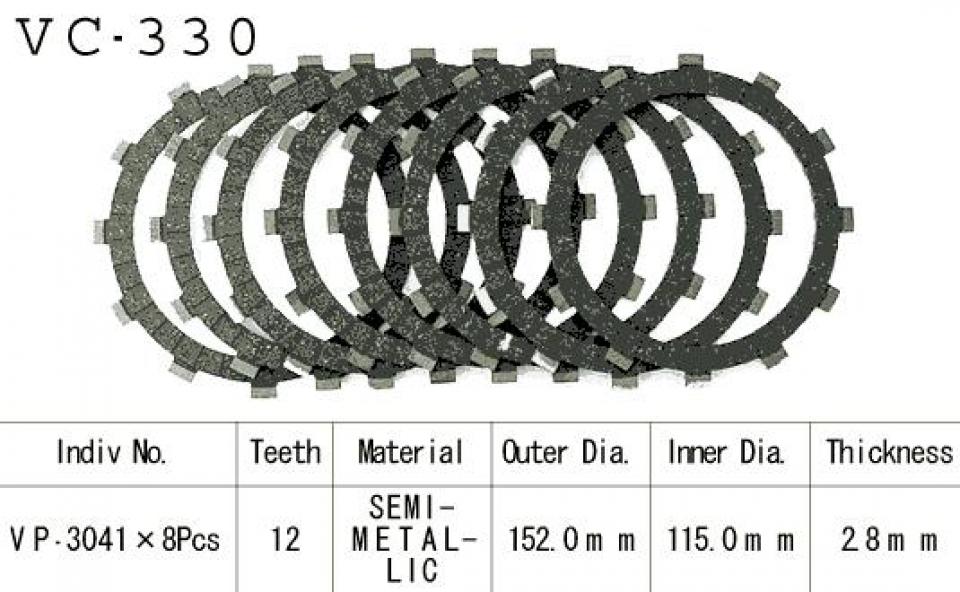 Disque d embrayage Kyoto pour Moto Suzuki 750 Gs Et Ex 1980 à 1982 Neuf