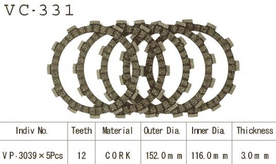 Disque d embrayage Kyoto pour Moto Suzuki 250 RM 1983 à 1985 Neuf