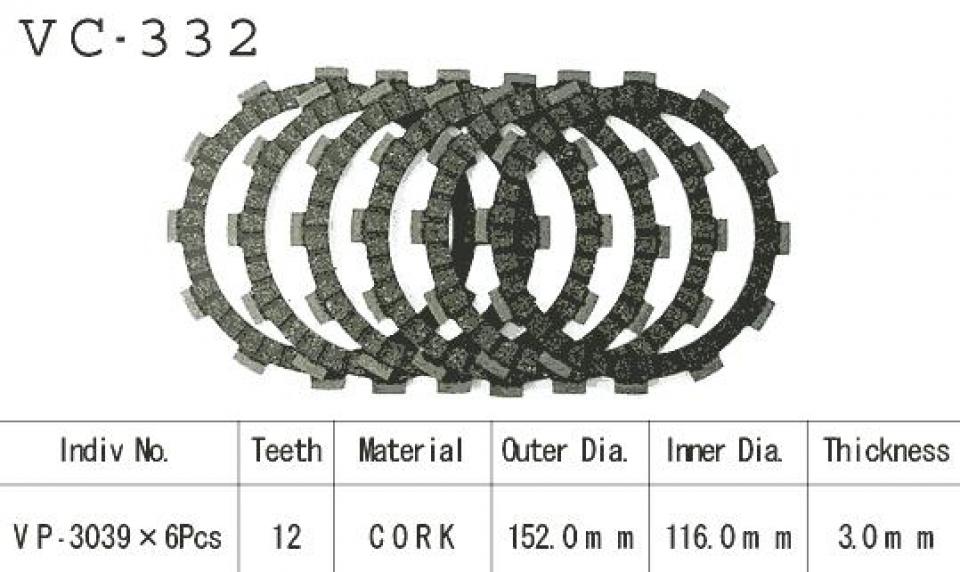 Disque d embrayage Kyoto pour Moto Suzuki 400 Gsx F 1981 à 1983 Neuf