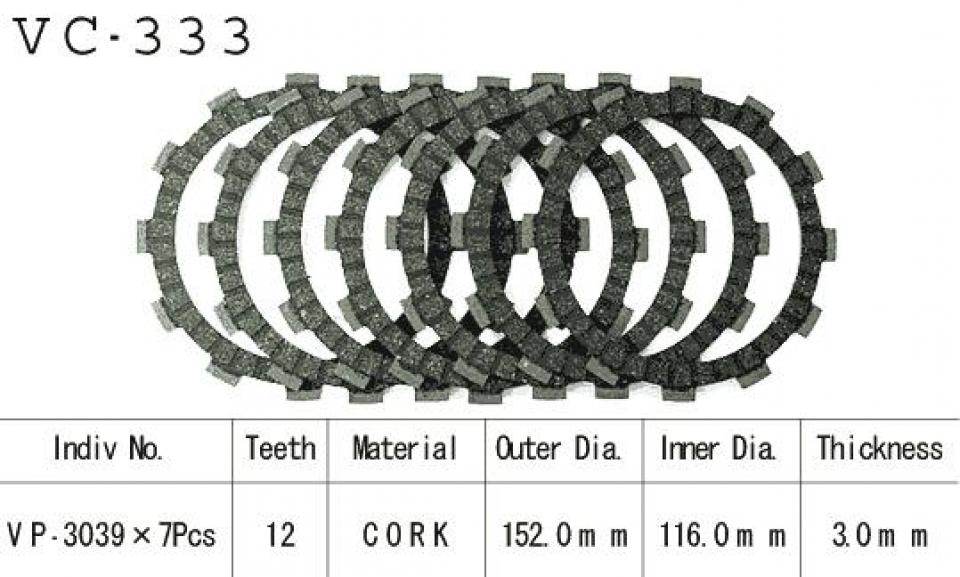 Disque d embrayage Kyoto pour Moto Suzuki 250 RGV 1991 à 1996 Neuf