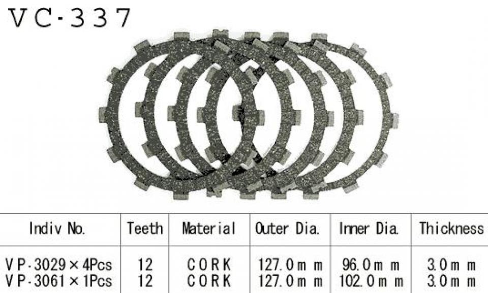 Disque d embrayage Kyoto pour Moto Suzuki 125 GT 1974 à 1979 Neuf