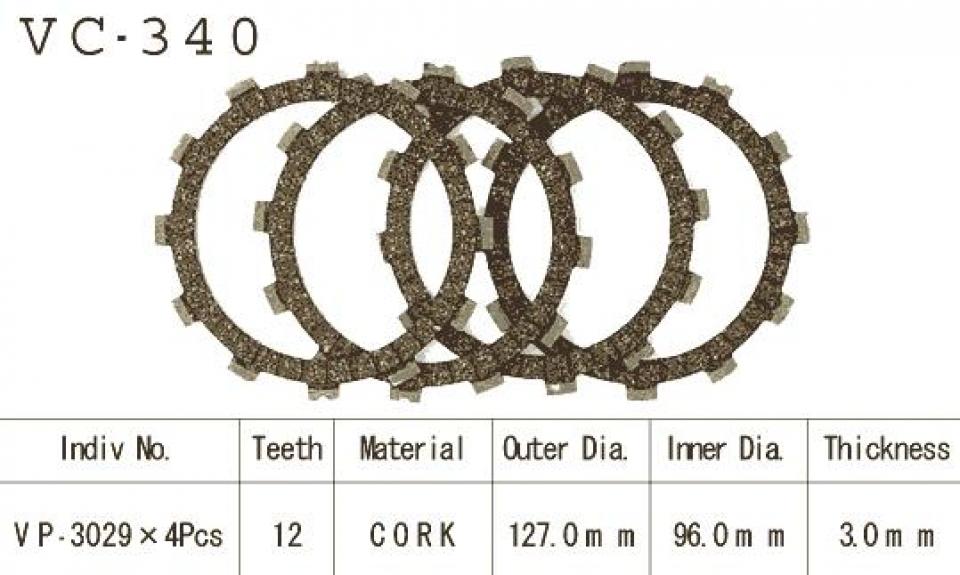 Disque d embrayage Kyoto pour Moto Suzuki 80 DS 1992 à 2000 Neuf