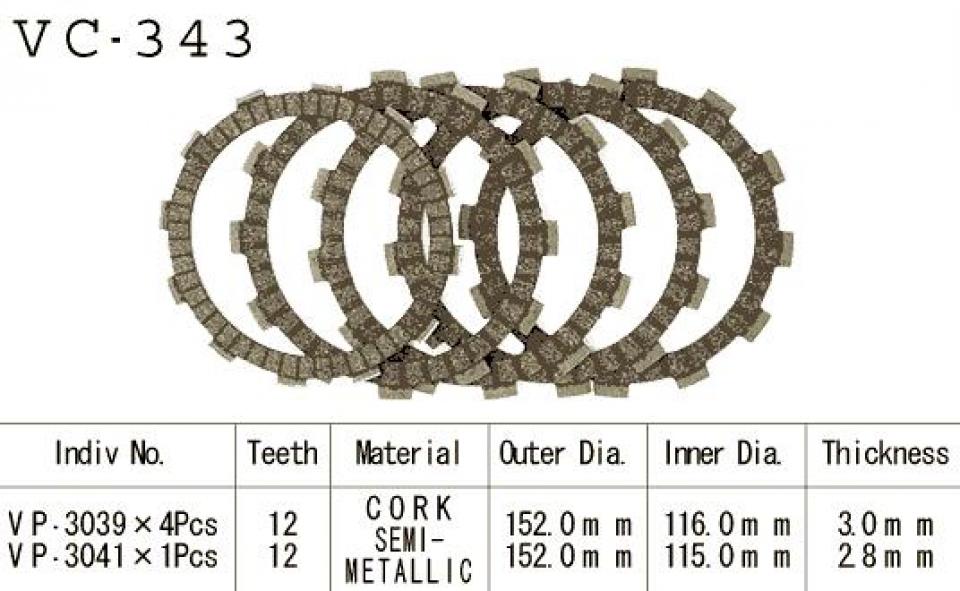 Disque d embrayage Kyoto pour Moto Suzuki 250 DR S 1984 à 1987 Neuf