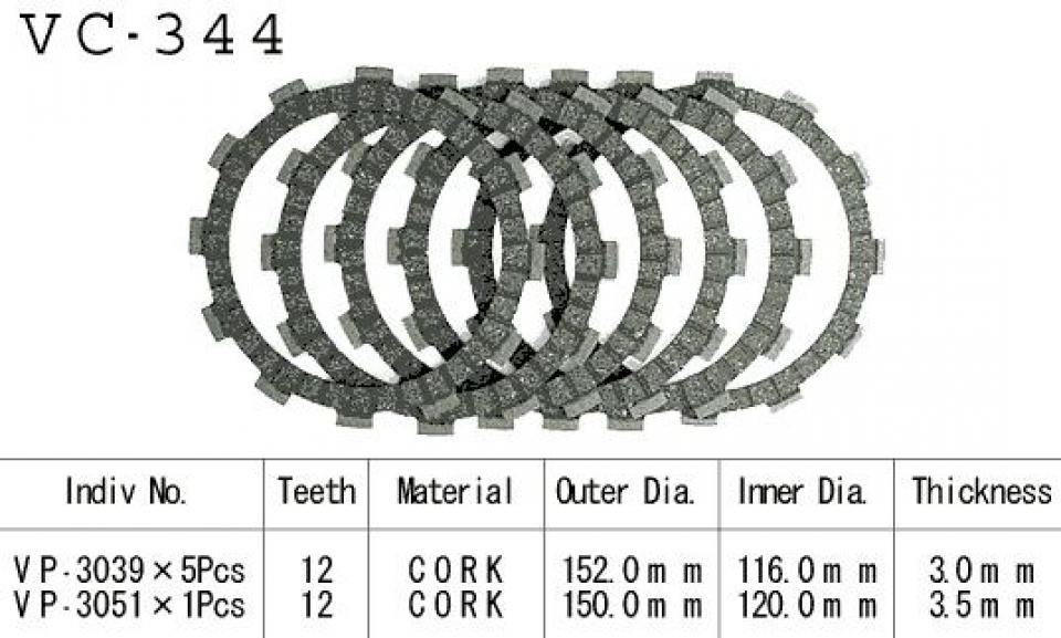 Disque d embrayage Kyoto pour Moto Suzuki 650 LS Savage 1986 à 2000 Neuf