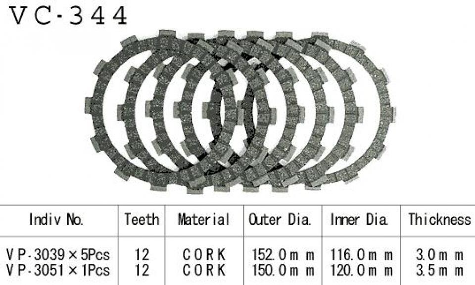 Disque d embrayage Kyoto pour Moto Suzuki 650 LS Savage 1986 à 2000 Neuf