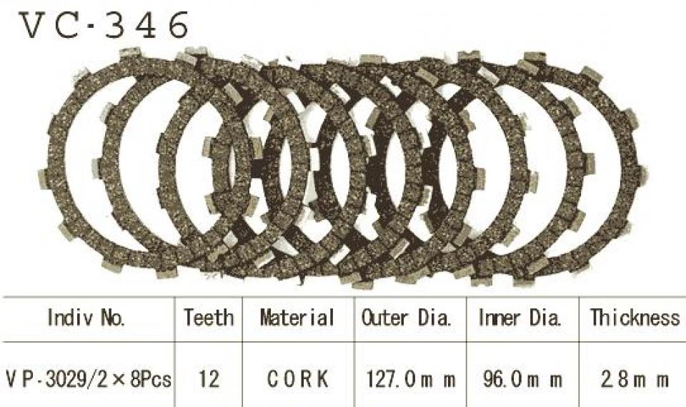 Disque d embrayage Kyoto pour Quad Suzuki 300 Lt-F Kingquad 1999 à 2002 Neuf