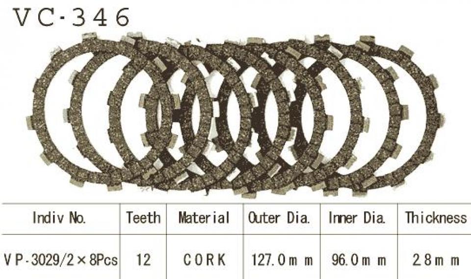 Disque d embrayage Kyoto pour Quad Suzuki 300 Lt-F Kingquad 1999 à 2002 Neuf