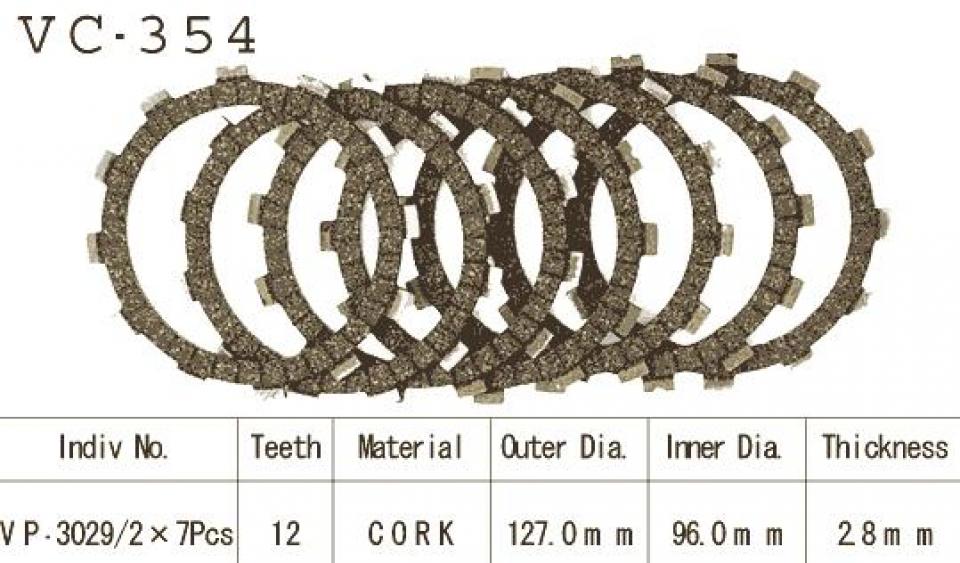 Disque d embrayage Kyoto pour Quad Suzuki 250 Lt-F Quadrunner 1988 à 2002 Neuf