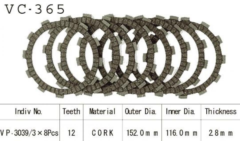 Disque d embrayage Kyoto pour Moto Suzuki 250 RM 1989 à 1995 Neuf