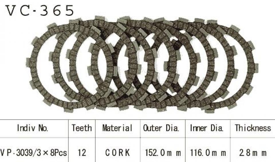 Disque d embrayage Kyoto pour Moto Suzuki 250 RM 1989 à 1995 Neuf