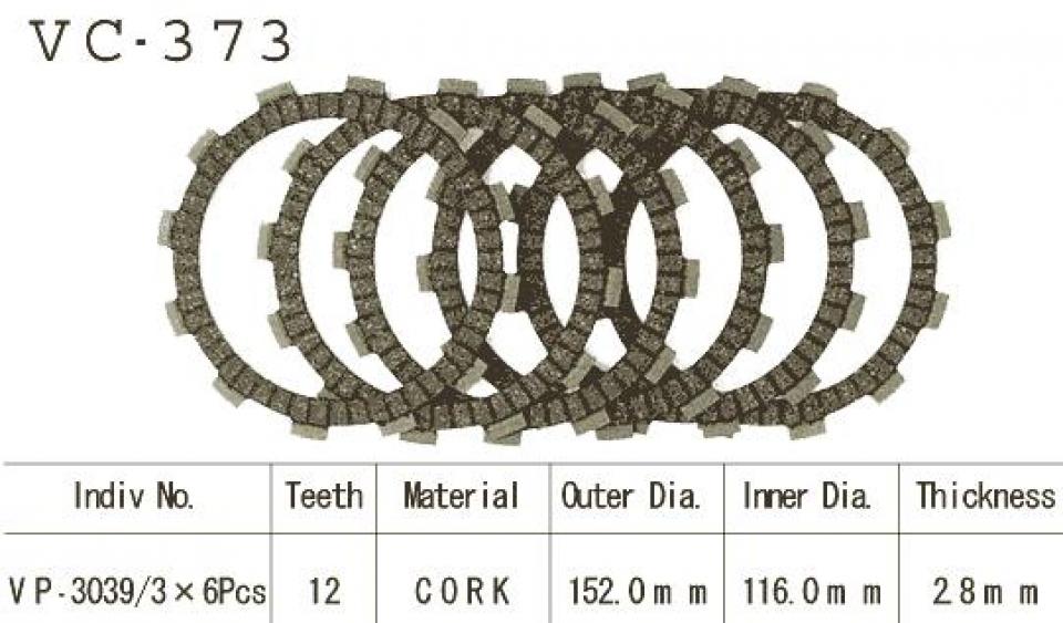 Disque d embrayage Kyoto pour Moto Suzuki 250 RM 1986 à 1987 Neuf