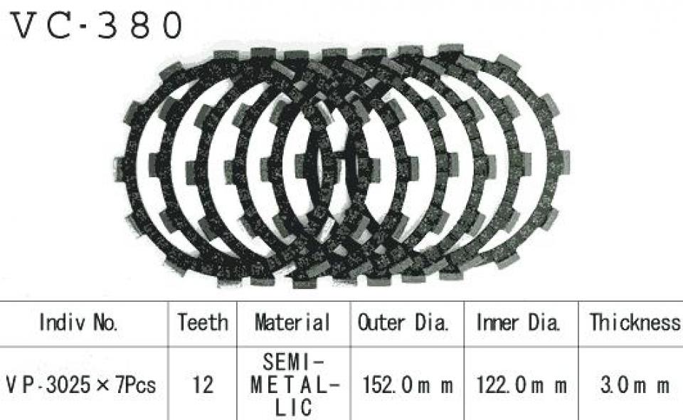 Disque d embrayage Kyoto pour Moto Suzuki 250 RGV 1989 à 1990 Neuf