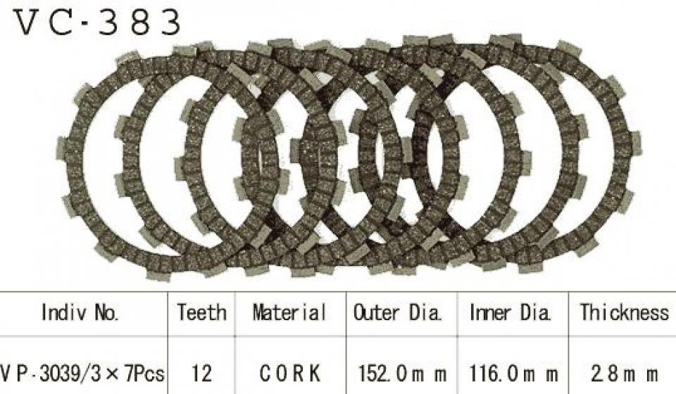 Disque d embrayage Kyoto pour Moto Suzuki 350 DR S 1990 à 1993 Neuf