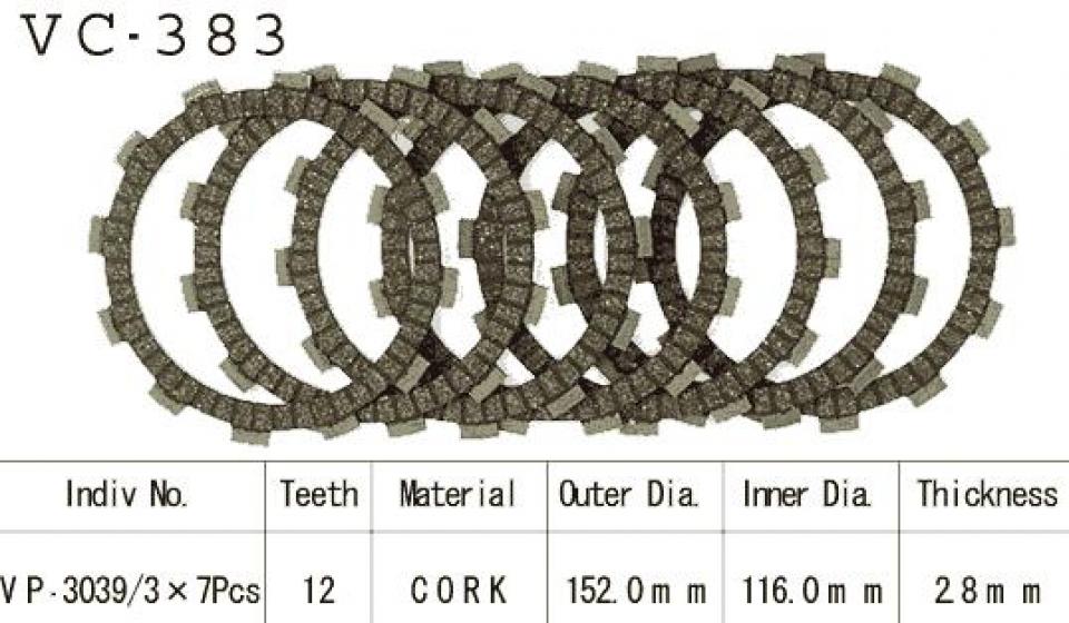 Disque d embrayage Kyoto pour Moto Suzuki 350 DR S 1990 à 1993 Neuf