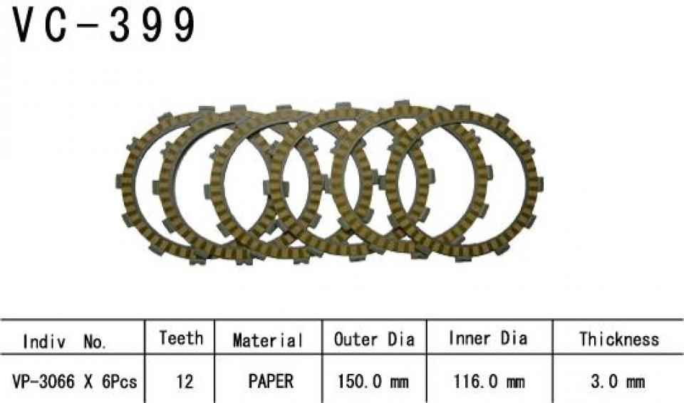 Disque d embrayage Kyoto pour Quad Suzuki 500 Lt-F F Quadrunner 2003 à 2007 Neuf