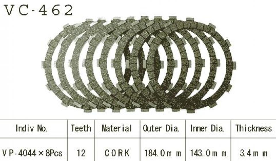 Disque d embrayage Kyoto pour Moto Kawasaki 1500 Vn Classic Fi 2001 à 2005 Neuf