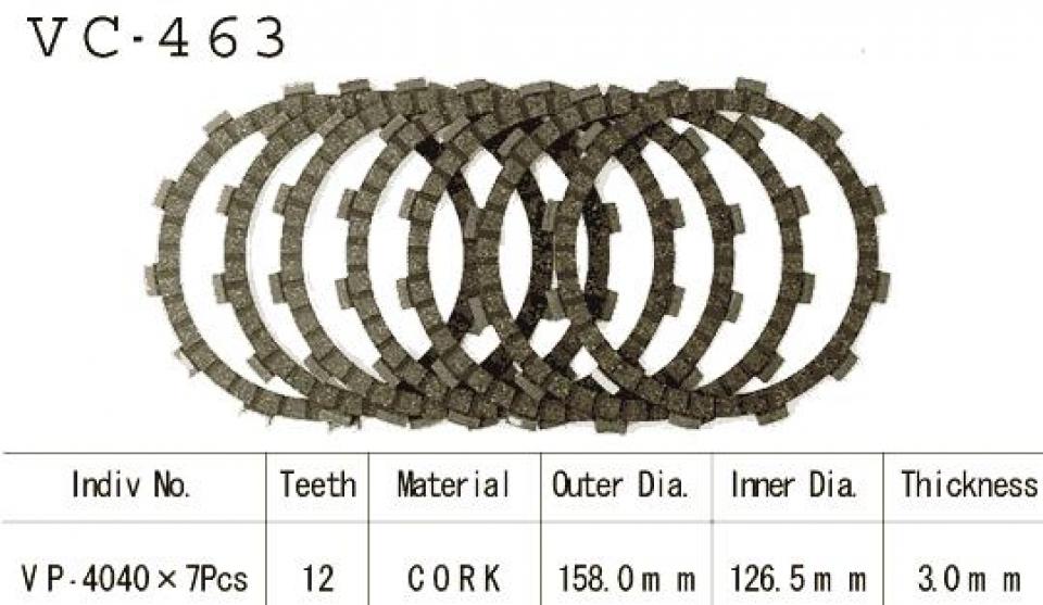 Disque d embrayage Kyoto pour Moto Kawasaki 600 ZL Eliminator 1995 à 1997 Neuf