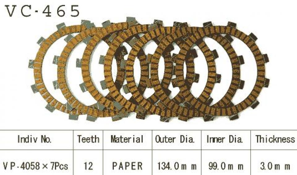 Disque d embrayage Kyoto pour Moto Kawasaki 125 KX 1985 à 1989 Neuf