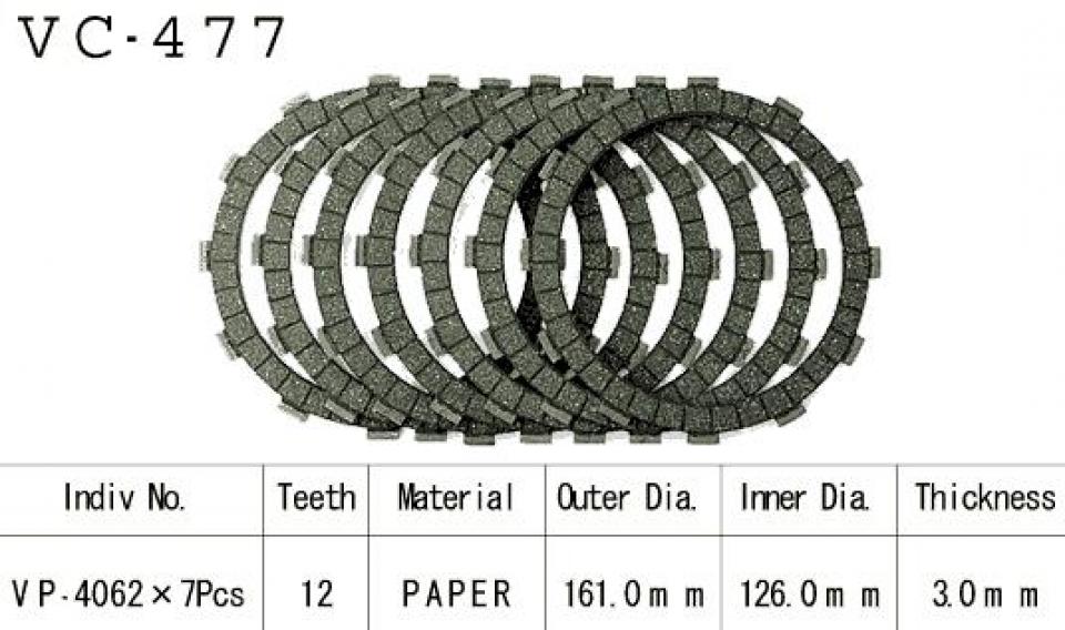 Disque d embrayage Kyoto pour Moto Kawasaki 750 ZR Zephyr 1991 à 1999 Neuf