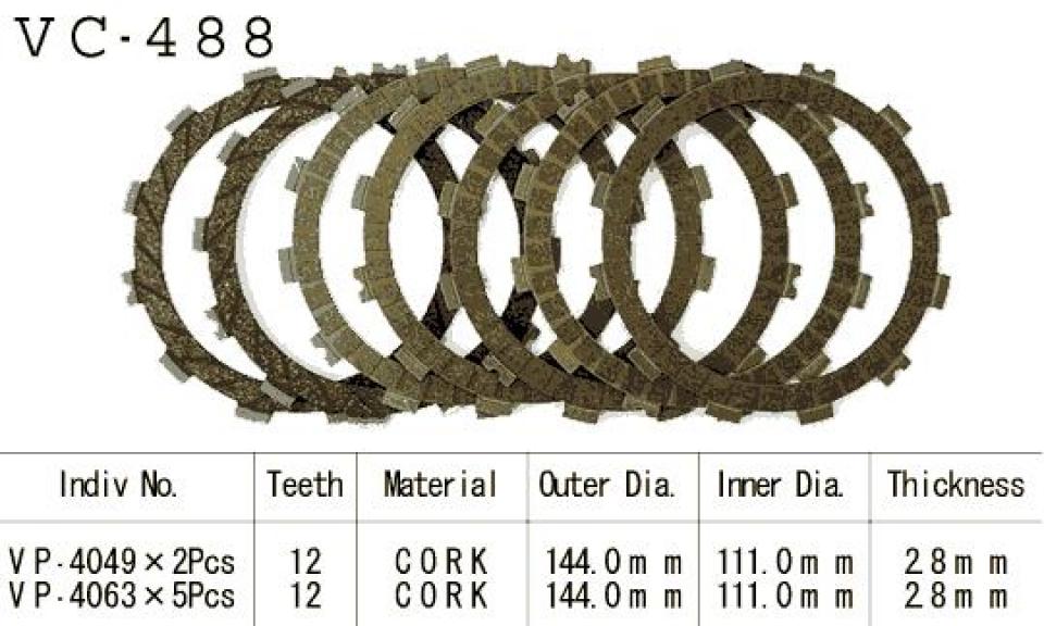 Disque d embrayage Kyoto pour Moto Kawasaki 125 KX 1998 à 2008 Neuf