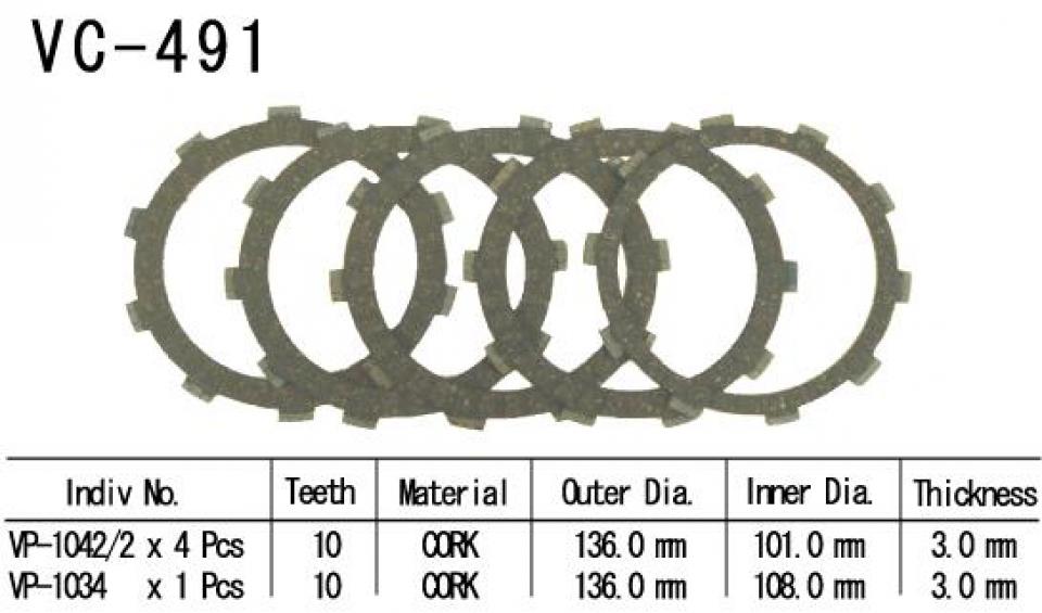 Disque d embrayage Kyoto pour Moto Kawasaki 125 BN Eliminator 1998 à 2007 Neuf