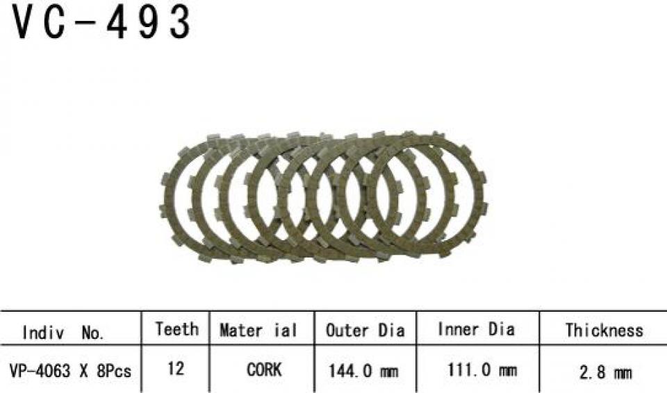 Disque d embrayage Kyoto pour Quad Kawasaki 250 Kx-F 4T Fi 2011 à 2019 Neuf