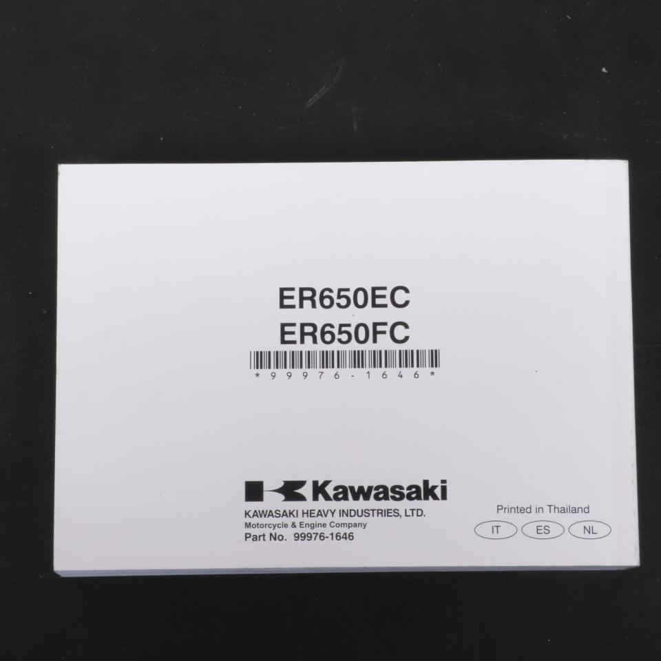 Manuel du propriétaire utilisateur origine pour moto Kawasaki 650 ER6 99976-1646 Occasion