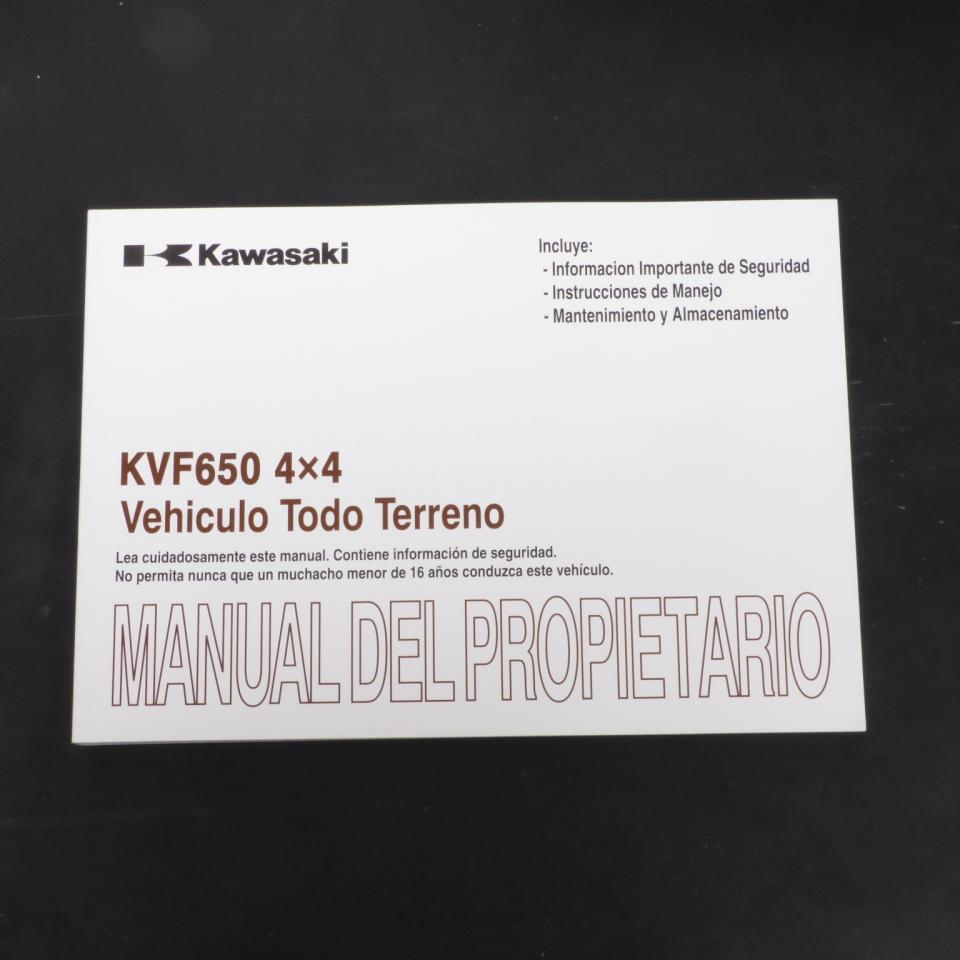 Manuel du propriétaire utilisateur origine pour Quad Kawasaki 650 KVF 99972-1141 Occasion