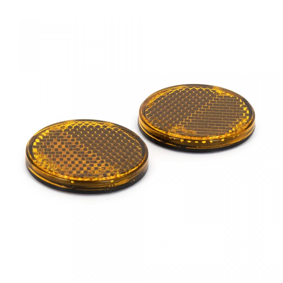 Catadioptre orange à coller Ø44mm Sifam pour moto scooter auto vélo / paire Neuf