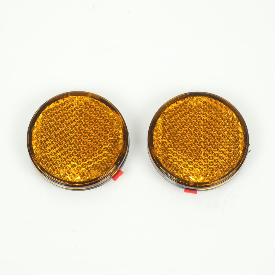 Catadioptre orange à coller Ø44mm Sifam pour moto scooter auto vélo / paire Neuf