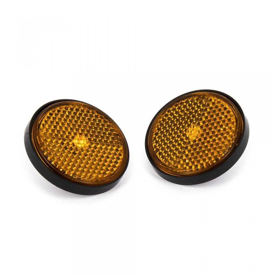 Catadioptre orange à visser Ø44mm Sifam pour moto scooter auto vélo / paire Neuf
