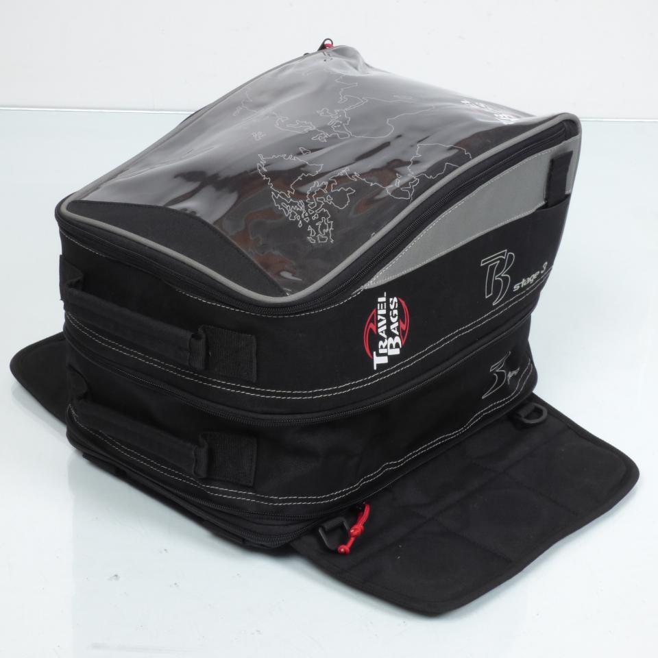 Sacoche de réservoir moto aimantée souple en textile noir Travel Bags 60L