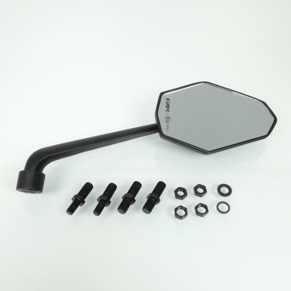 Rétroviseur droit tuning Far Viper aluminium noir pour moto / MIR7204 Neuf