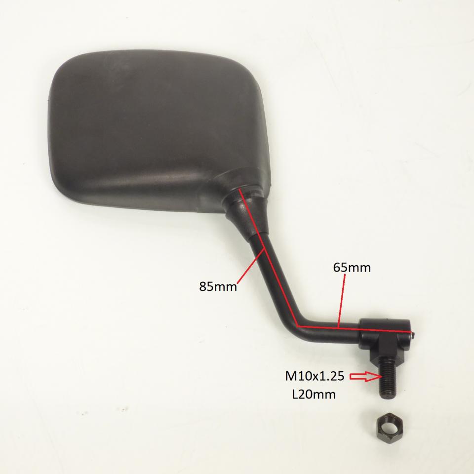Rétroviseur droit Générique pour Scooter MBK 50 Active Après 1989 M10x125 std / 36Y-26290-T0-00 Neuf en destockage