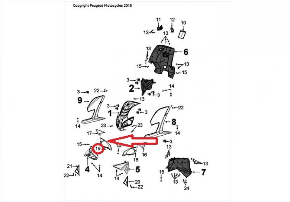 Entourage optique AVD pour scooter Peugeot 50 SPEEDFIGHT 4 792285R9 Rose Doré