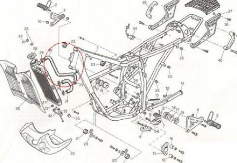 Durite de liquide refroidissement pour moto Aprilia 125 Tuareg 1987 AP8120372 Neuf