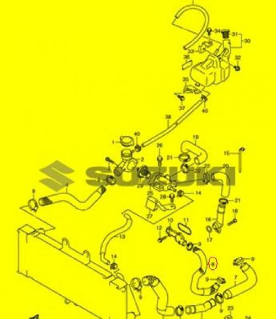 Durite de refroidissement origine pour moto Suzuki 1250 Bandit 2011 17854-18H00-000 Neuf