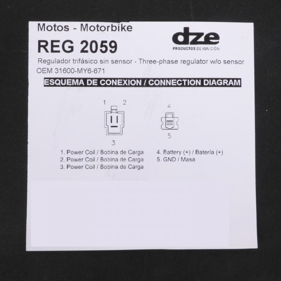 Régulateur redresseur de tension DZE pour Moto Daelim 125 VL Daystar FI 2007 à 2012 Neuf