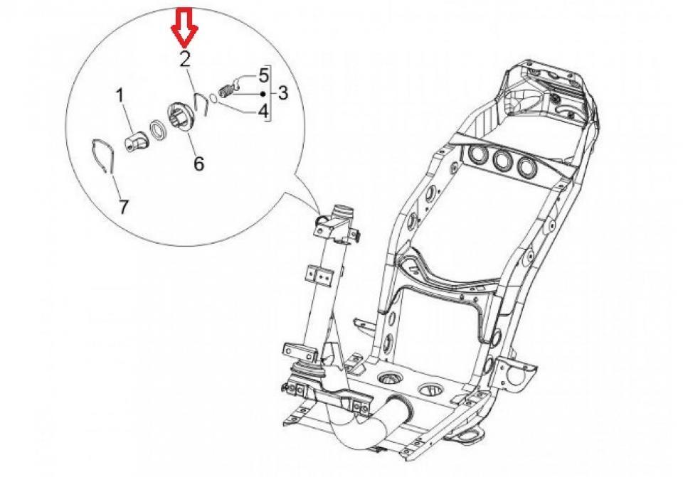 Ressort origine pour scooter Piaggio 50 Vespa ET4 1998 à 2002 298838 / ZAPM04000