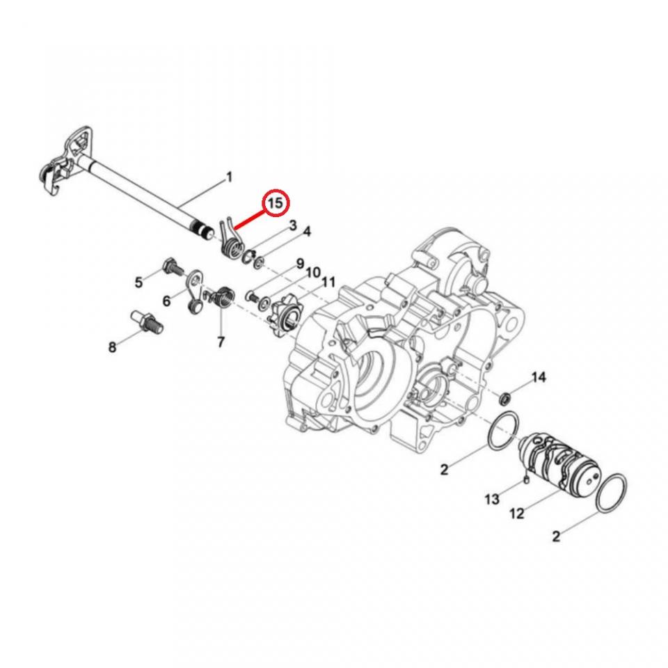 Ressort origine pour Moto Gilera 50 SMT Après 2018 1A004395 Ressort axe sélecteur Neuf