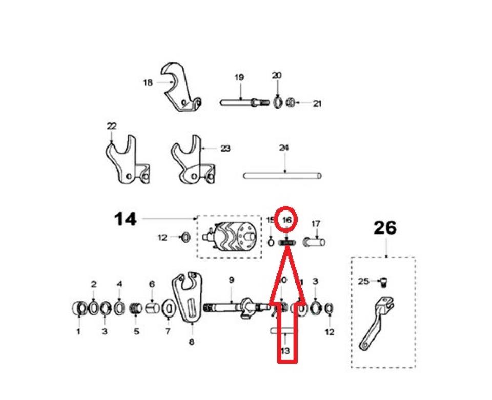Ressort pion barillet sélection pour moto Beta 50 RR motard 2013-18 6x8.5x25mm