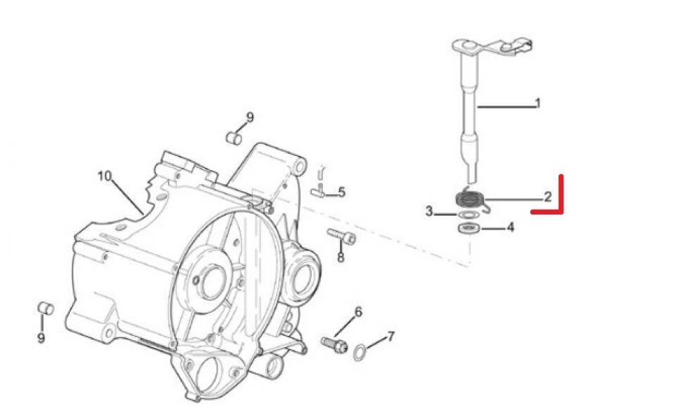 Ressort origine pour Moto Aprilia 50 RS 1997 à 2005 AP8206259 Neuf