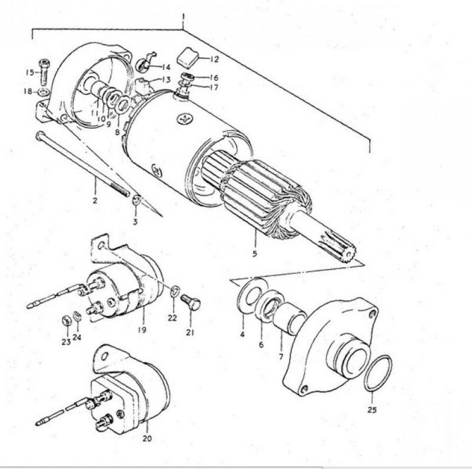 Ressort de démarreur Origine pour moto Suzuki 750 GT 1972 1973 1974 1975 1976 1977 31135-65010-000 Neuf