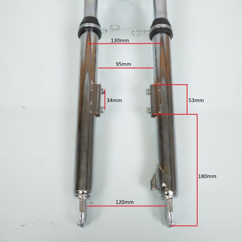 Fourche chromé et grise pour mobylette Peugeot 103 SP Ø26mm Neuf